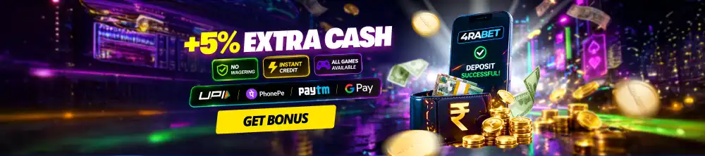 4Rabet Sportsbook and Casino Games 5% EXTRA CASH on P2P